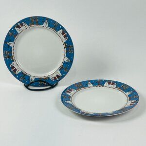 Sakura Snowman Designer Stoneware Plates By Debbie Mumm  Nostalgic Christmas